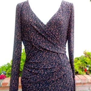 NWT Ralph Lauren Stretch Brown Leopard Dress